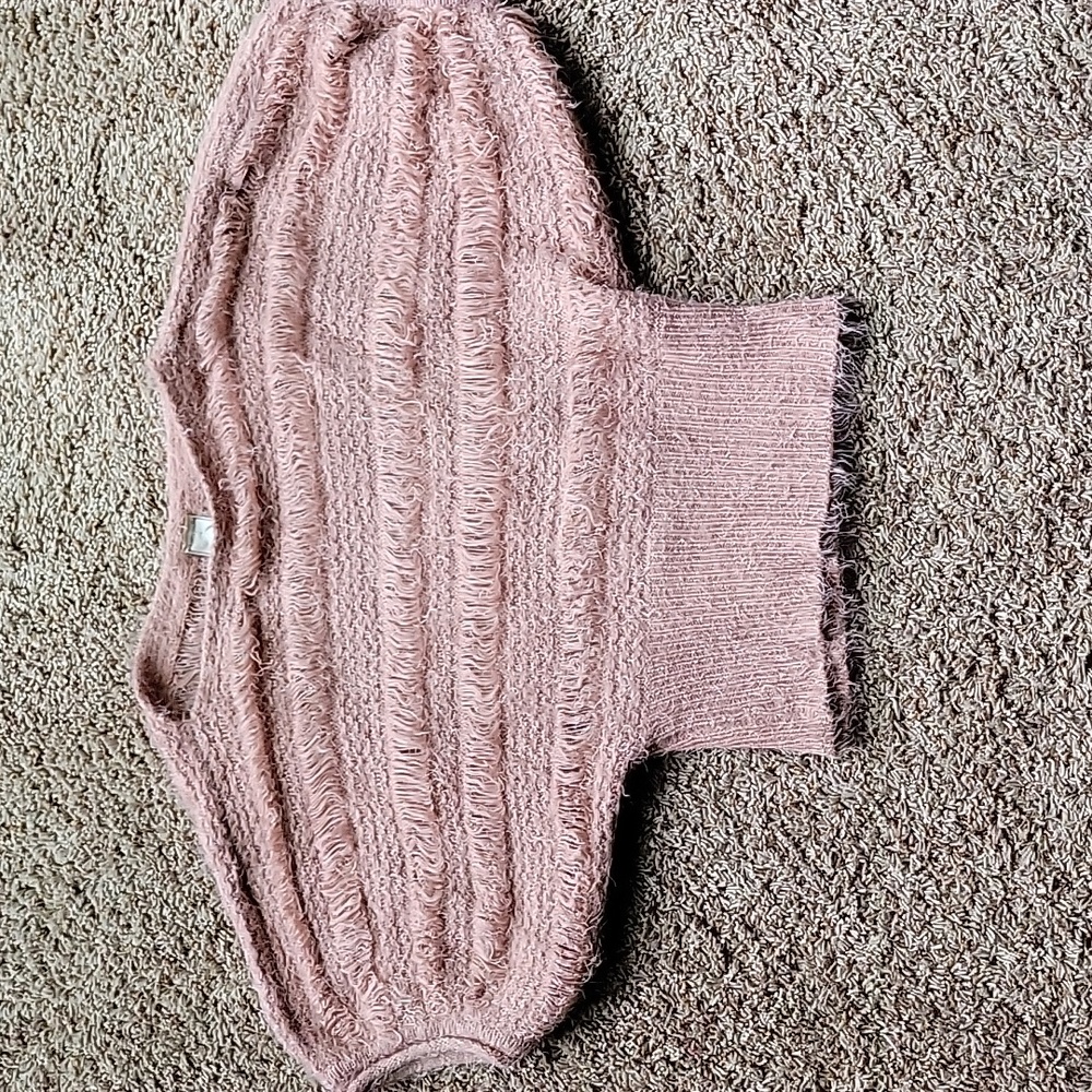 Puff & Bear Blush / Peach  Color Fuzzy Sweater - Picture 10 of 10